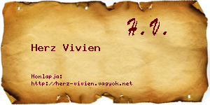 Herz Vivien névjegykártya